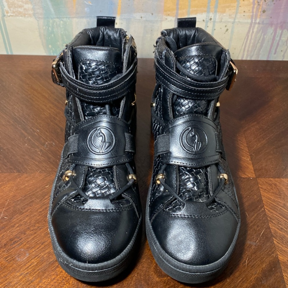 Baby Phat mid Shoe sneakers Mens 10 Black